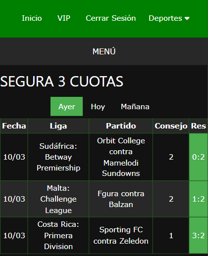 boleto de apuesta vip ganada
